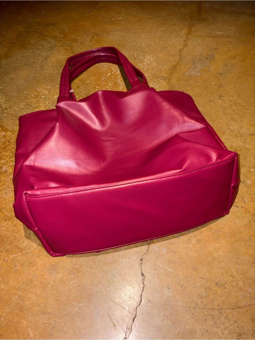 Neiman Marcus Magenta Leather Tote